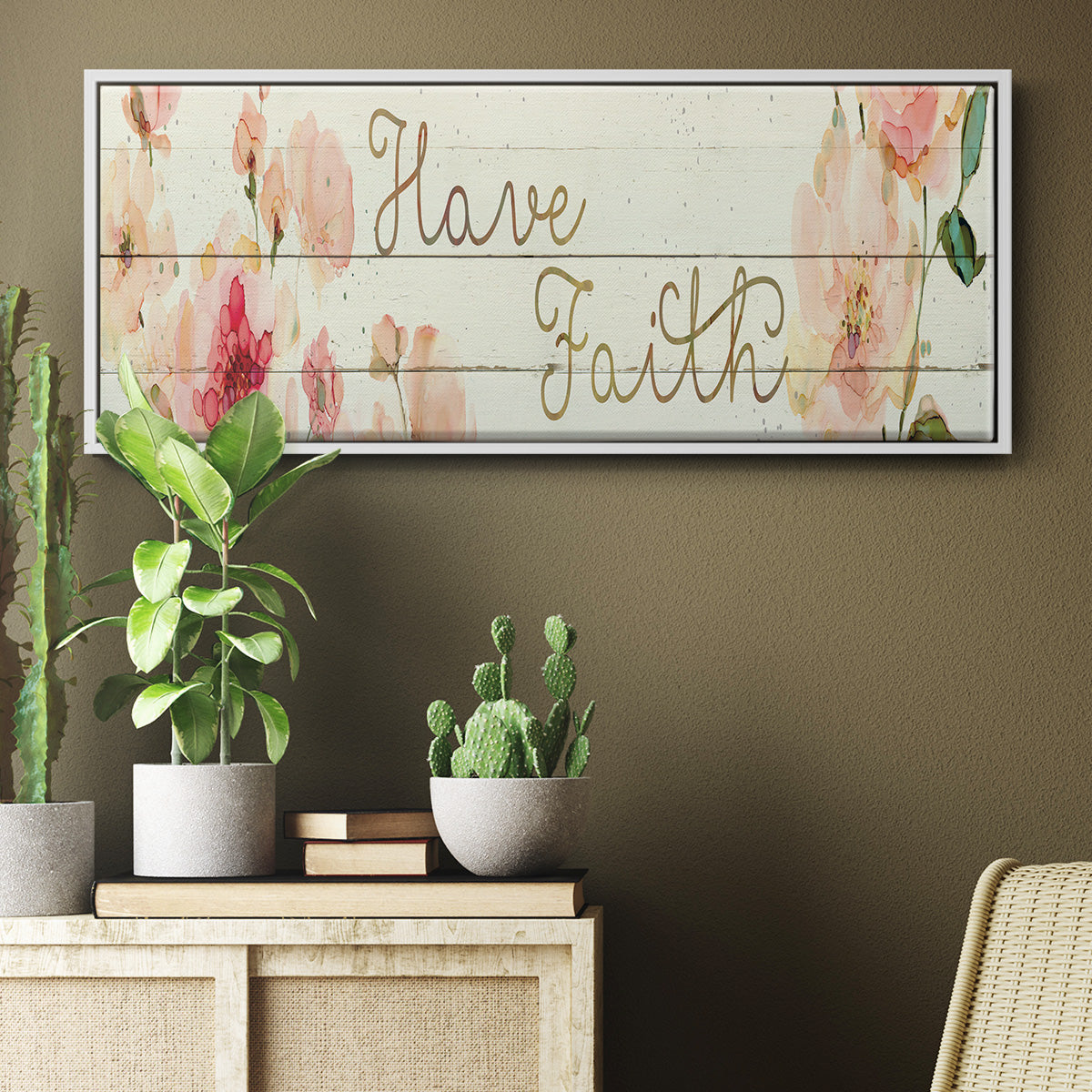 Have Faith - Floater Framed Canvas Print