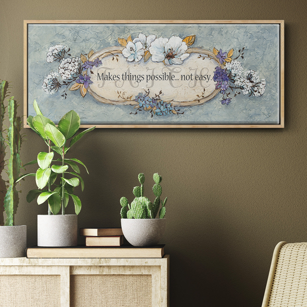 Faith - Floater Framed Canvas Print