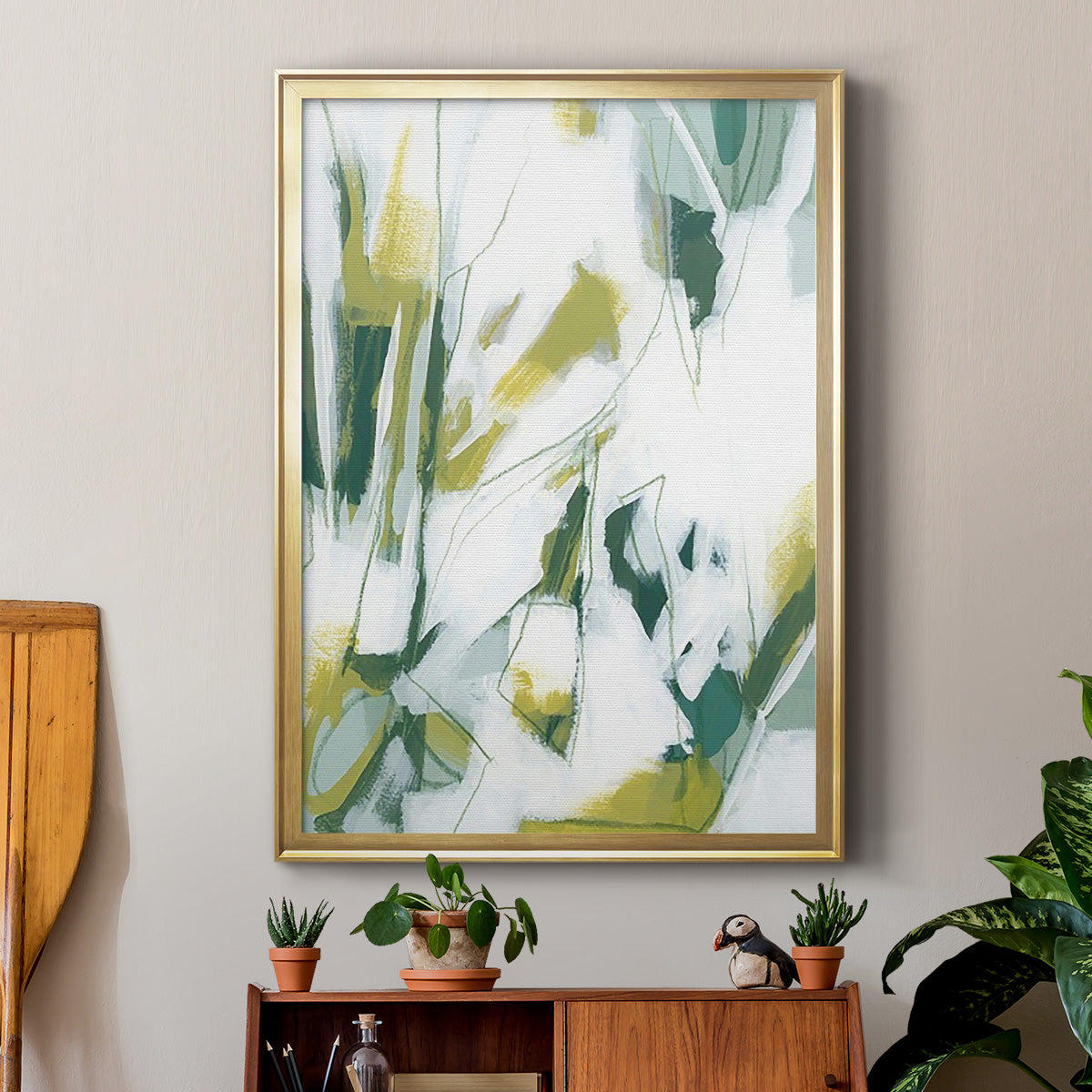 Emerald Ice IV - Modern Framed Canvas Print