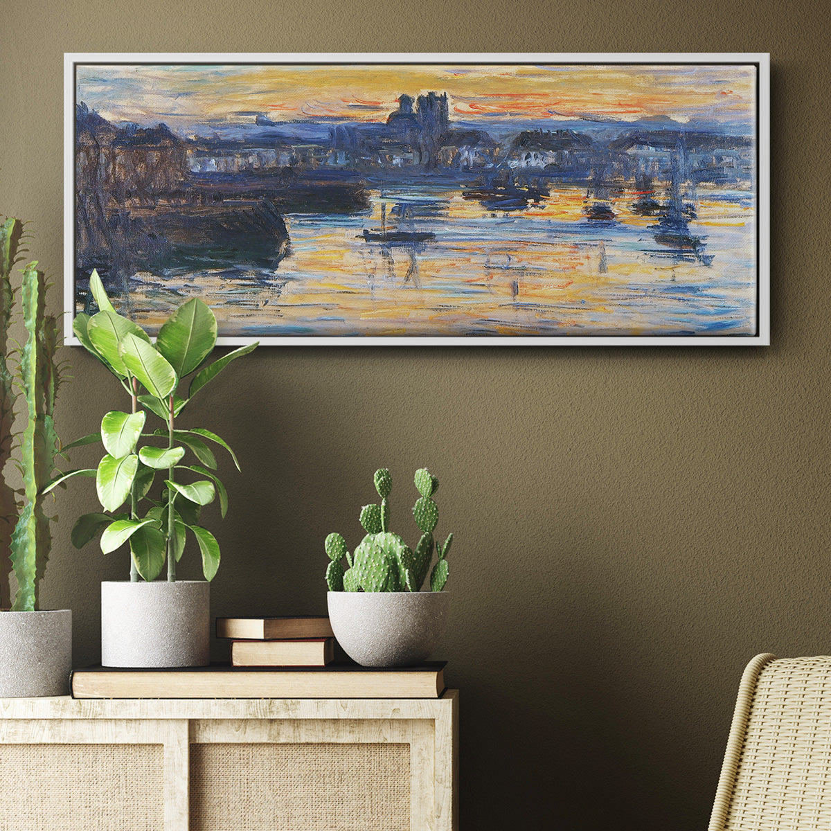 The Port of Dieppe, Evening, 1882 - Floater Framed Canvas Print