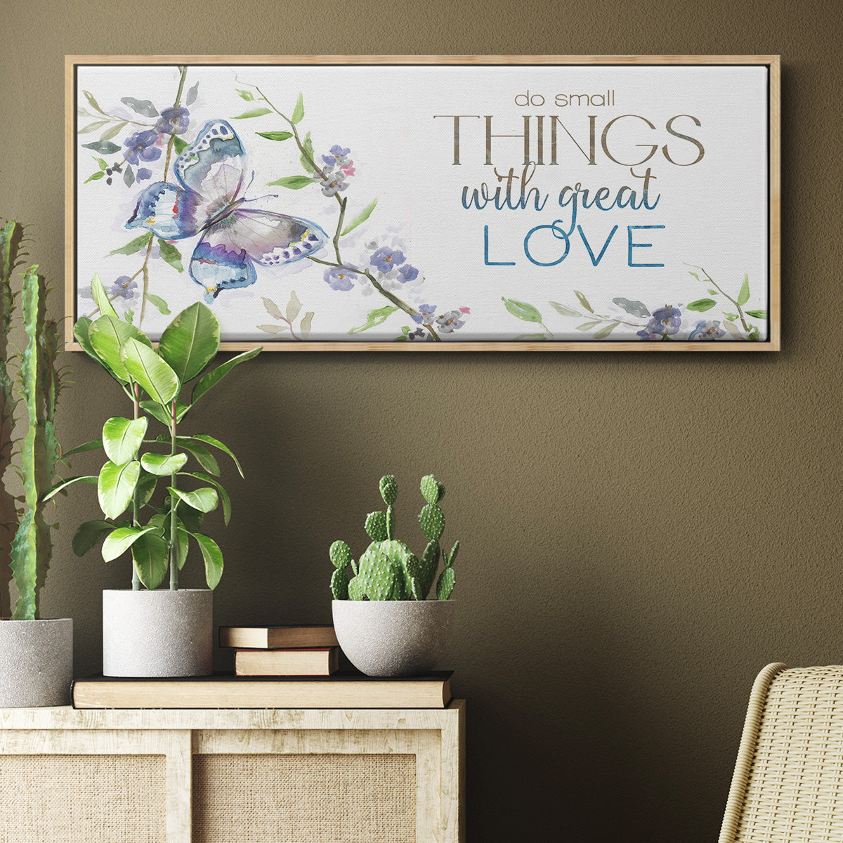 Small Things, Great Love - Floater Framed Canvas Print
