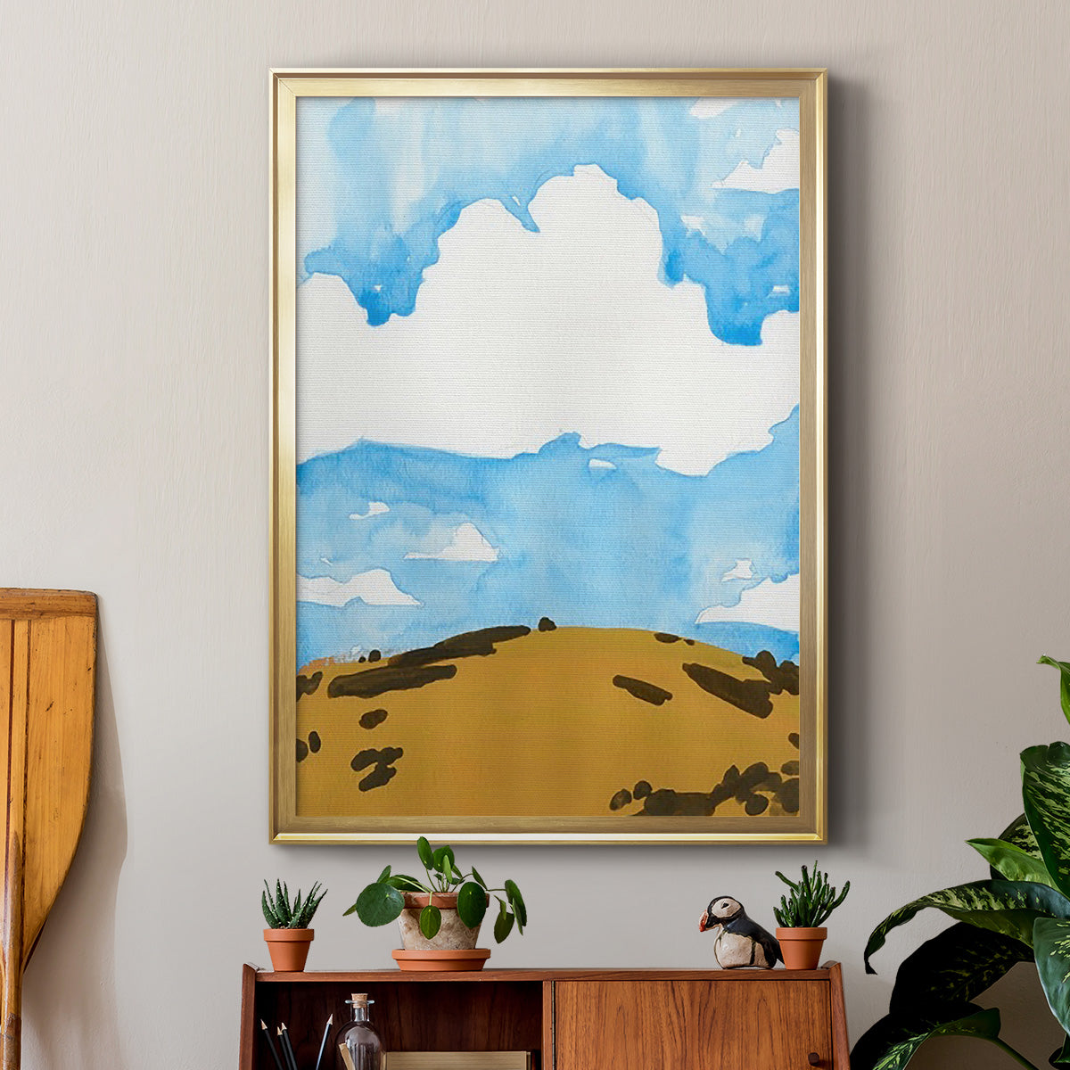 Summer Knoll II - Modern Framed Canvas Print