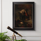 Classical religious portrait of Paul the Apostle by Rembrandt van Rijn in an ornate black frame with gilded inner detail displayed in a light-toned interior setting.