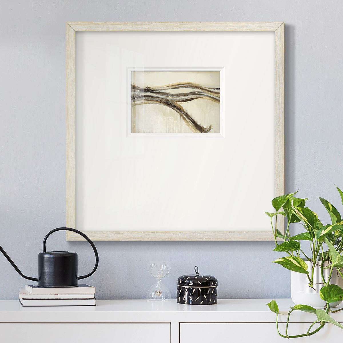 Catching a Metallic Wave- Premium Framed Print Double Matboard