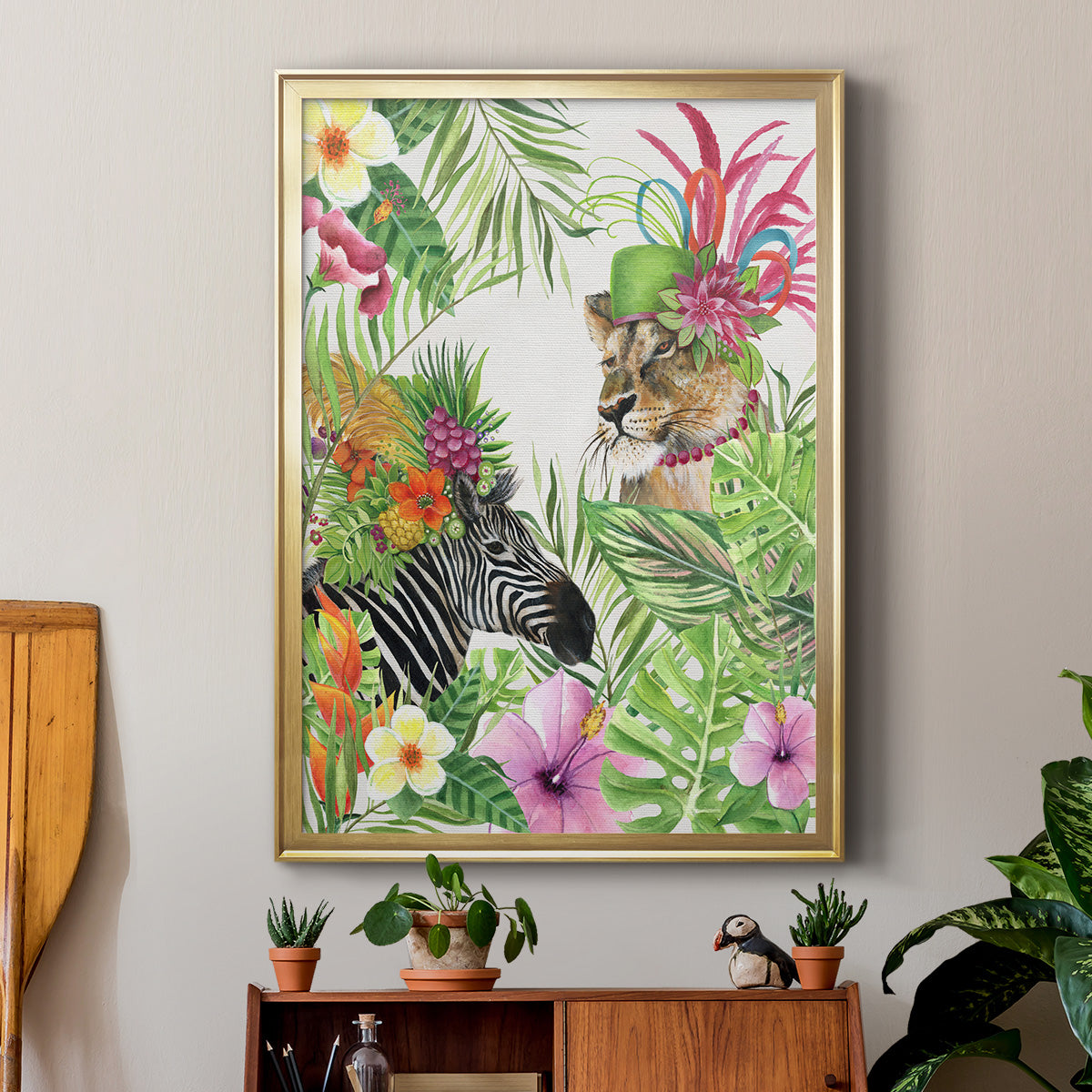 Jungle Royale II - Modern Framed Canvas Print