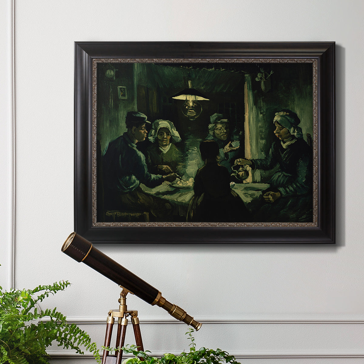 Second Study for the Potato Eaters - Ornate Framed Canvas Print