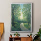 Golden Light Pathways II - Modern Framed Canvas Print