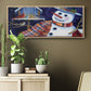 Snow Friends - Floater Framed Canvas Print