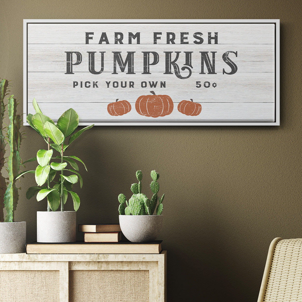 Farm Fresh Pumpkins - Floater Framed Canvas Print