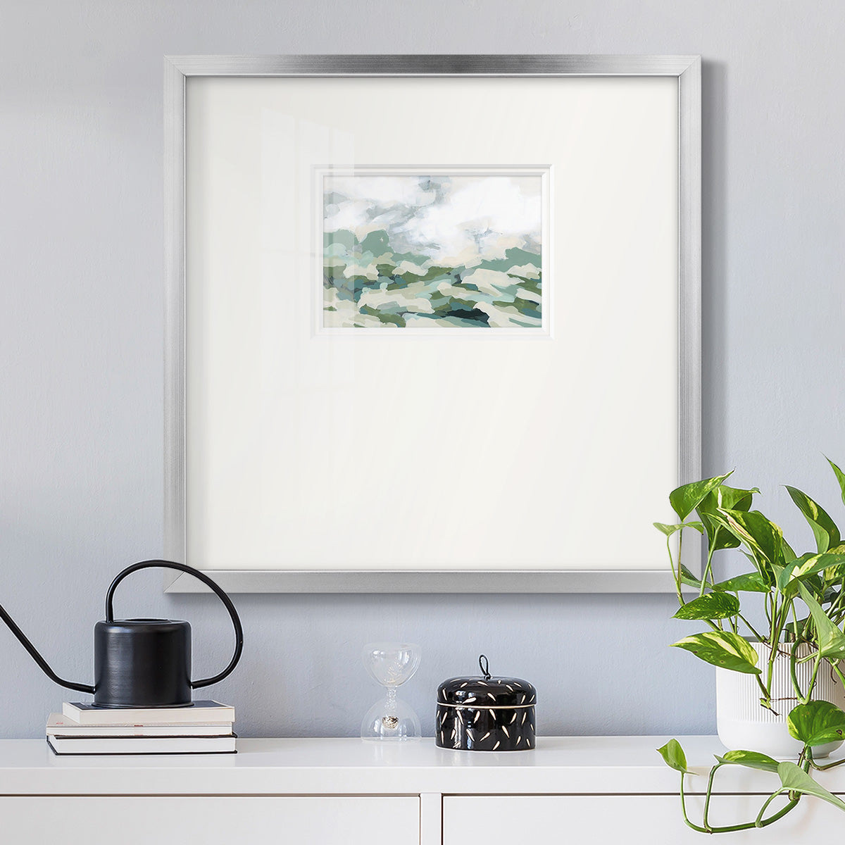 Verdant Hillside II Premium Framed Print Double Matboard