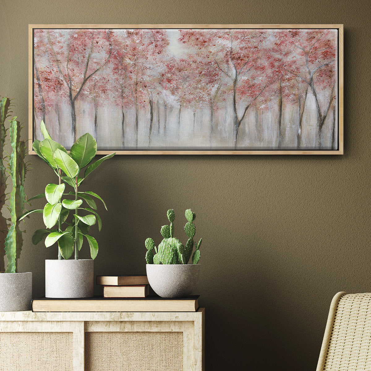 Blushing Spring - Floater Framed Canvas Print