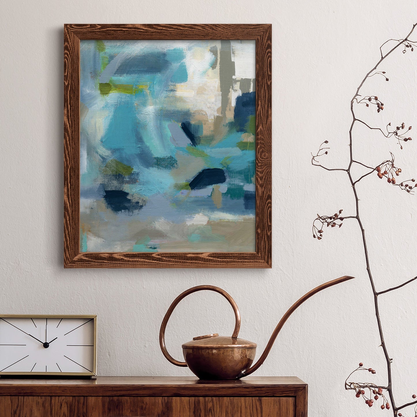 Circle the Beachfront - Barnwood Framed Canvas Print