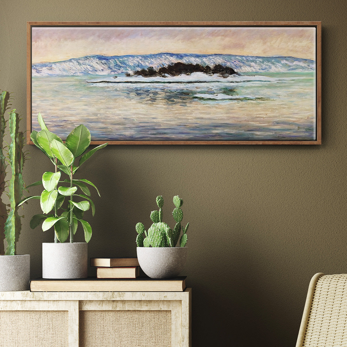 The Fjord, Near Christiania, 1893 - Floater Framed Canvas Print