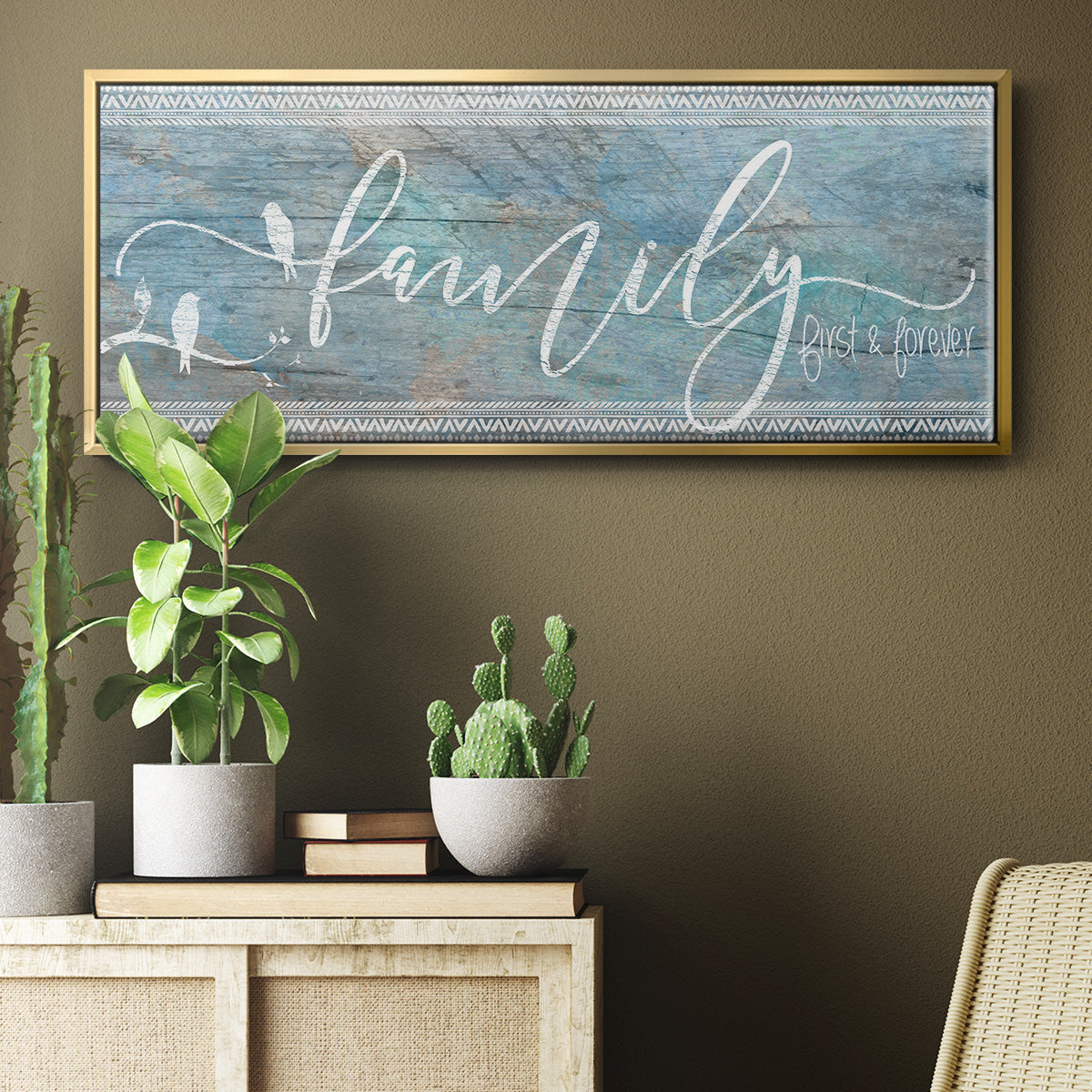 Family First - Floater Framed Canvas Print