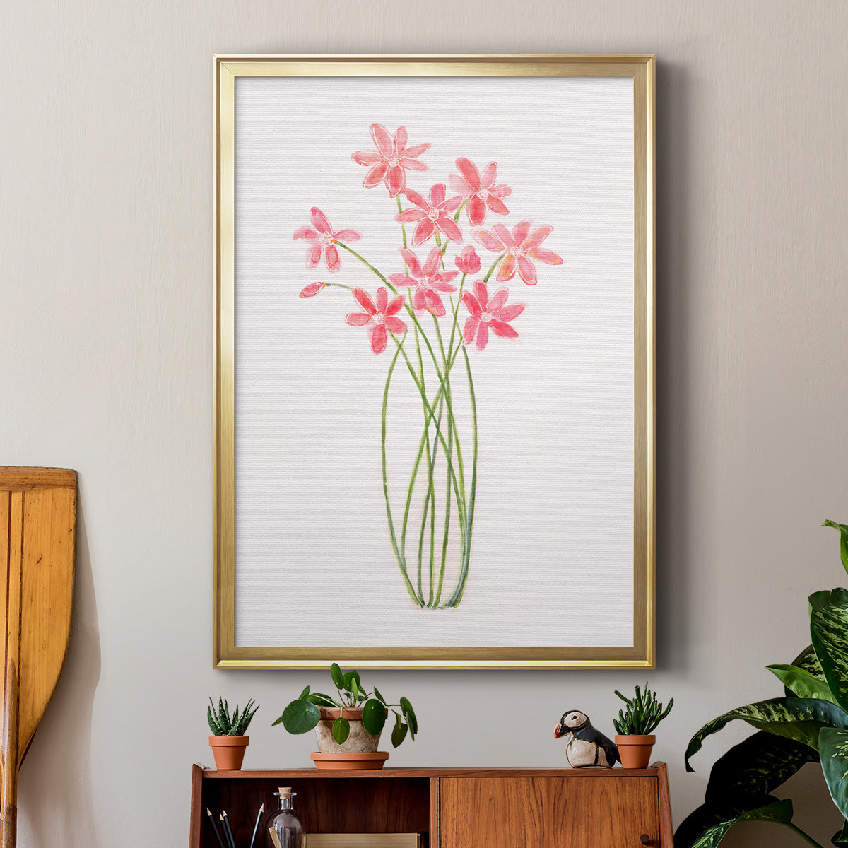 Intertwined Bouquet II - Modern Framed Canvas Print