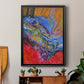 Vibrant Flow II - Modern Framed Canvas Print