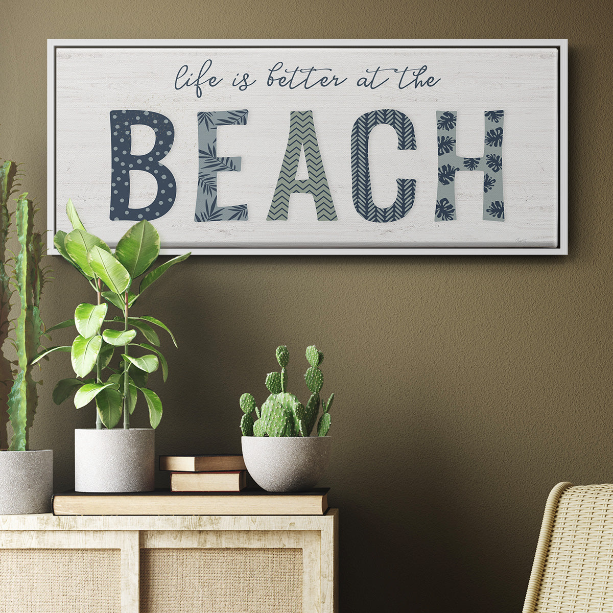 Beach Better - Floater Framed Canvas Print