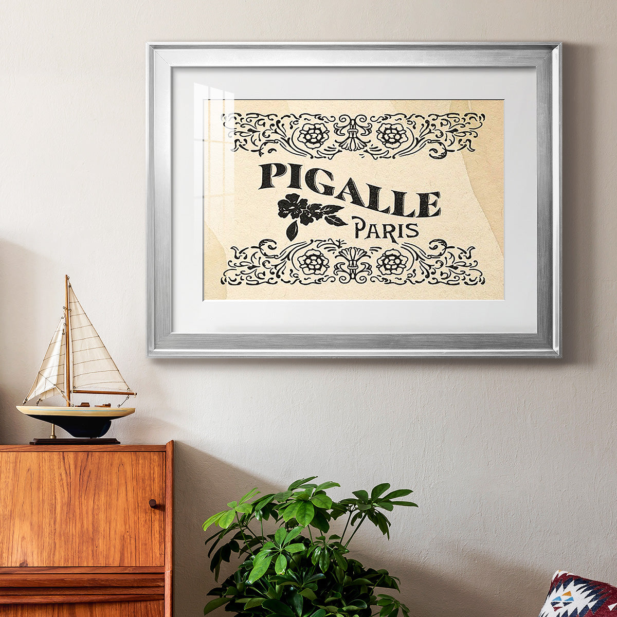 Antique French Label III - Modern Framed Art Print