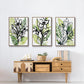 Tropical Sketchbook I - Framed Premium Gallery Wrapped Canvas L Frame 3 Piece Set - Ready to Hang