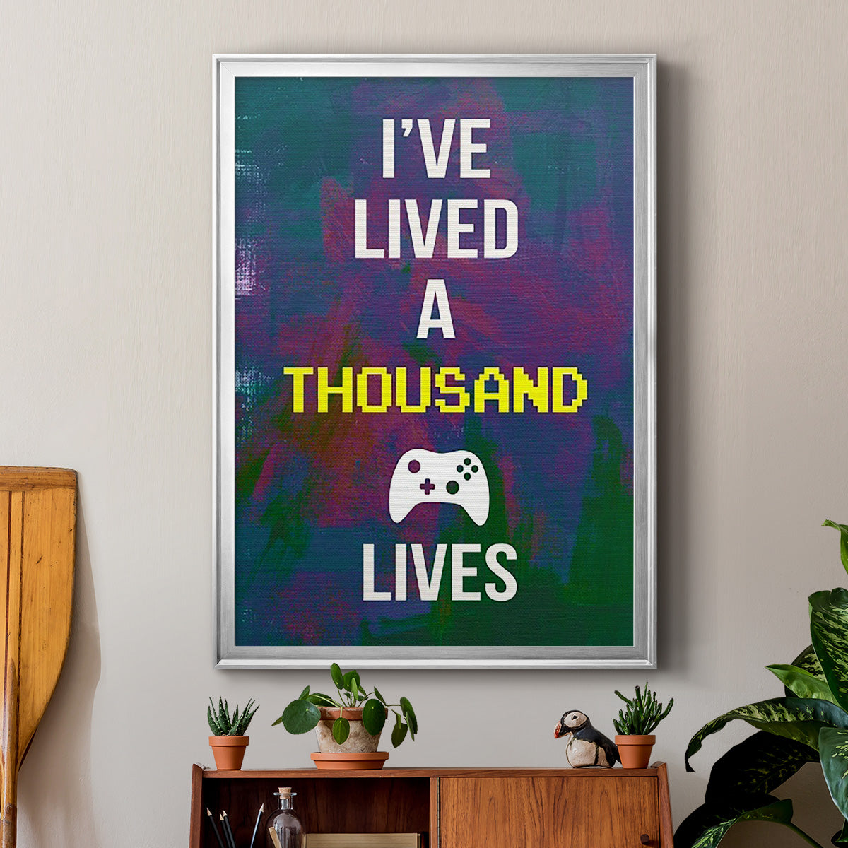 Gamer at Play I - Modern Framed Canvas Print