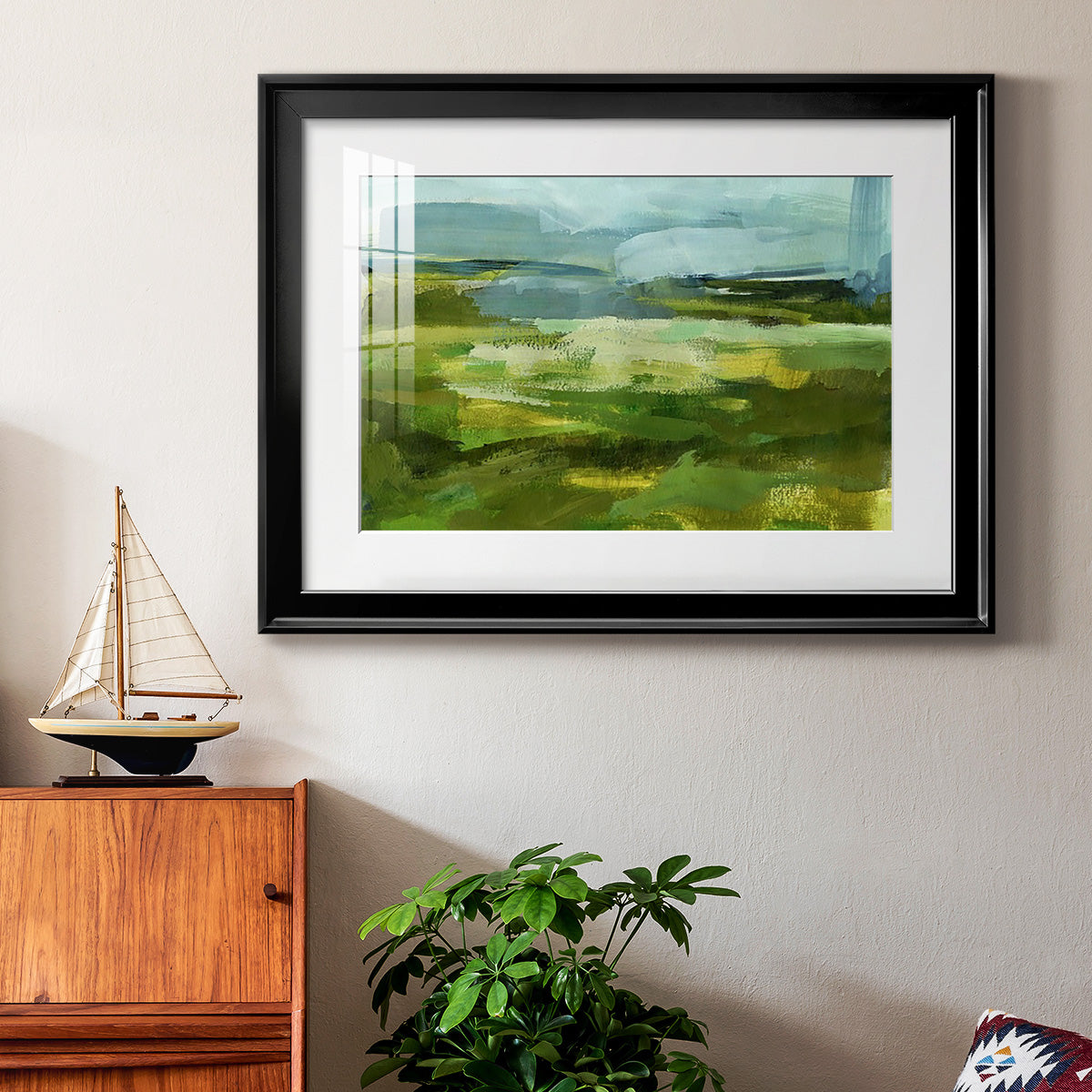 Emerald View I Premium Framed Print - Ready to Hang