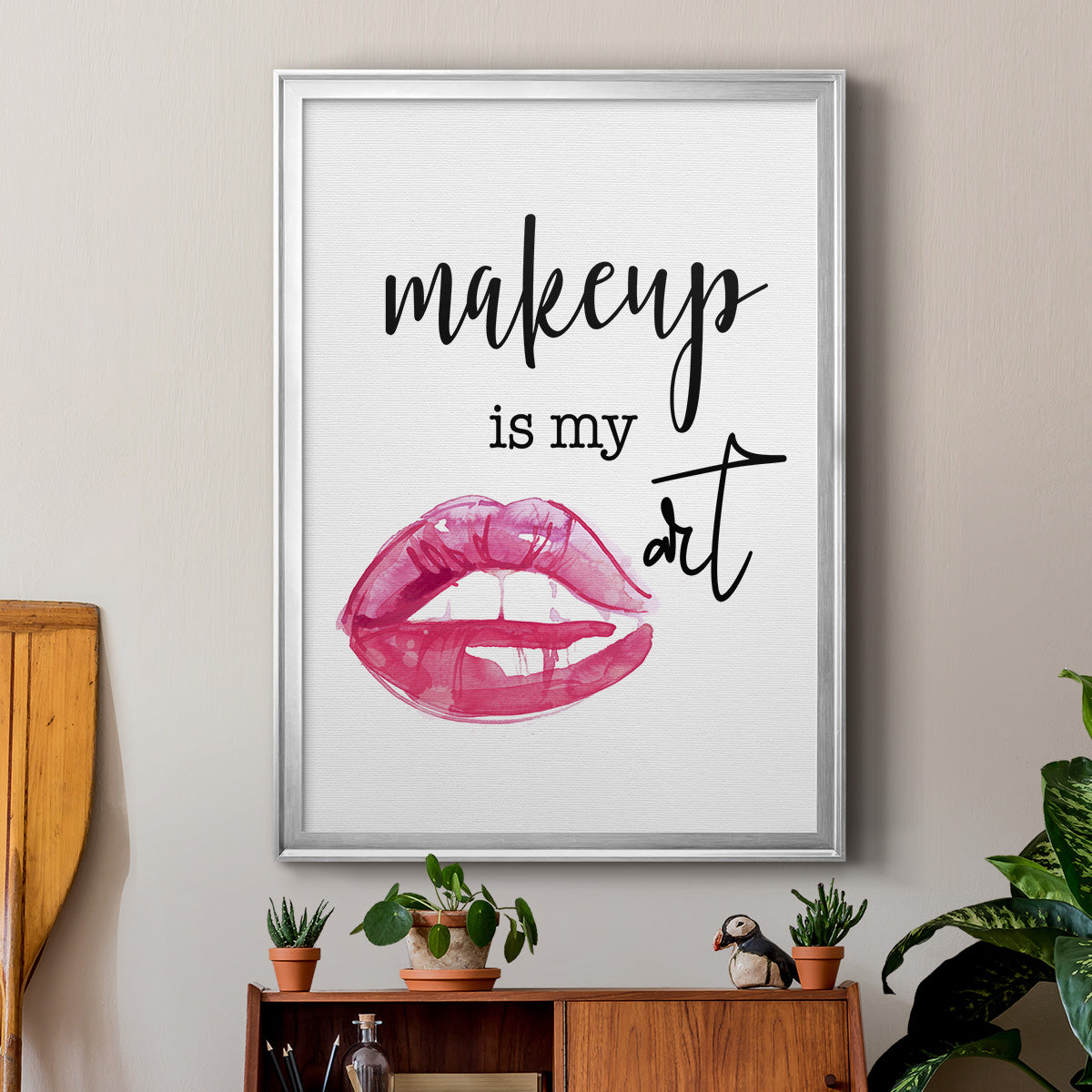 Makeup is My Art - Modern Framed Canvas Print
