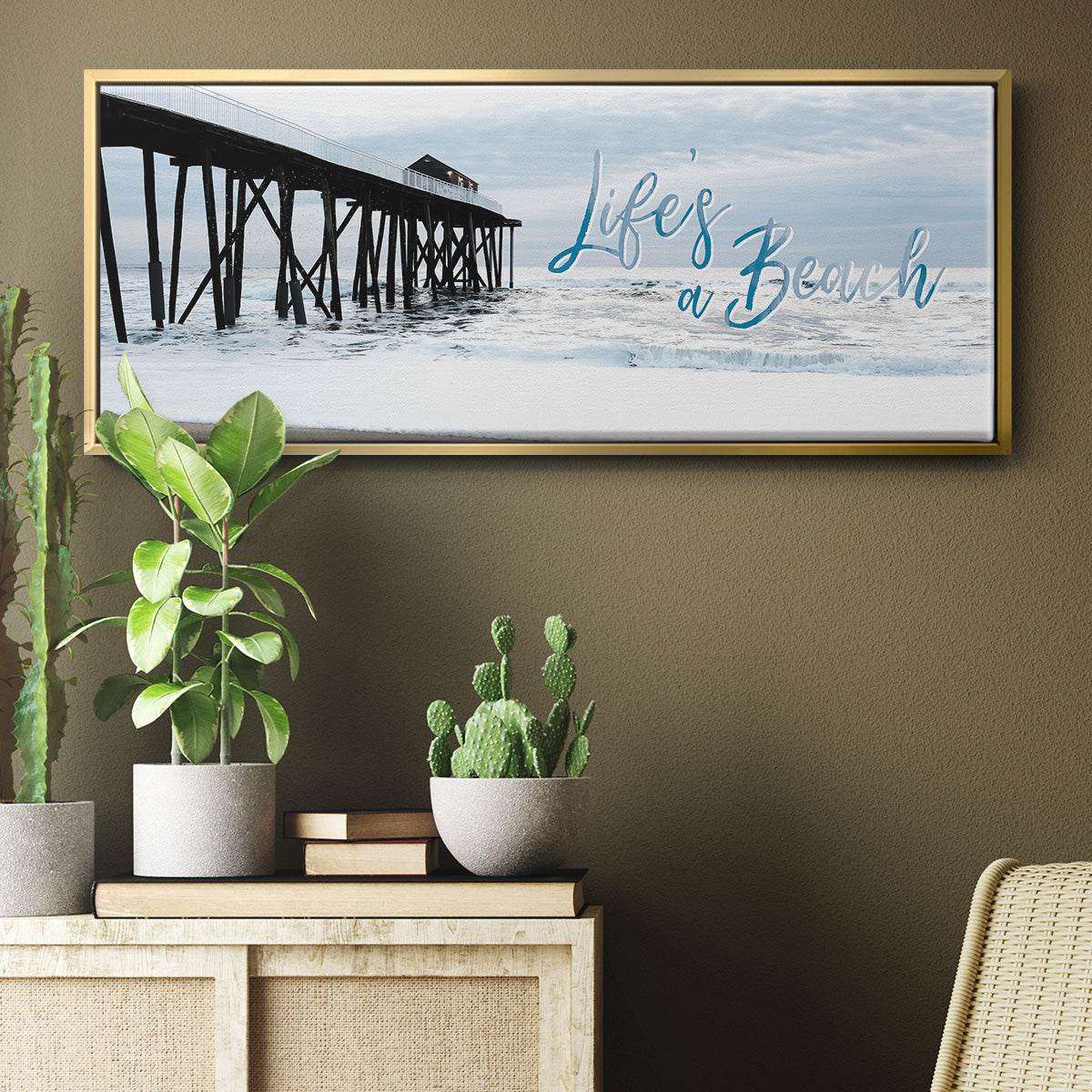 Life's a Beach - Floater Framed Canvas Print