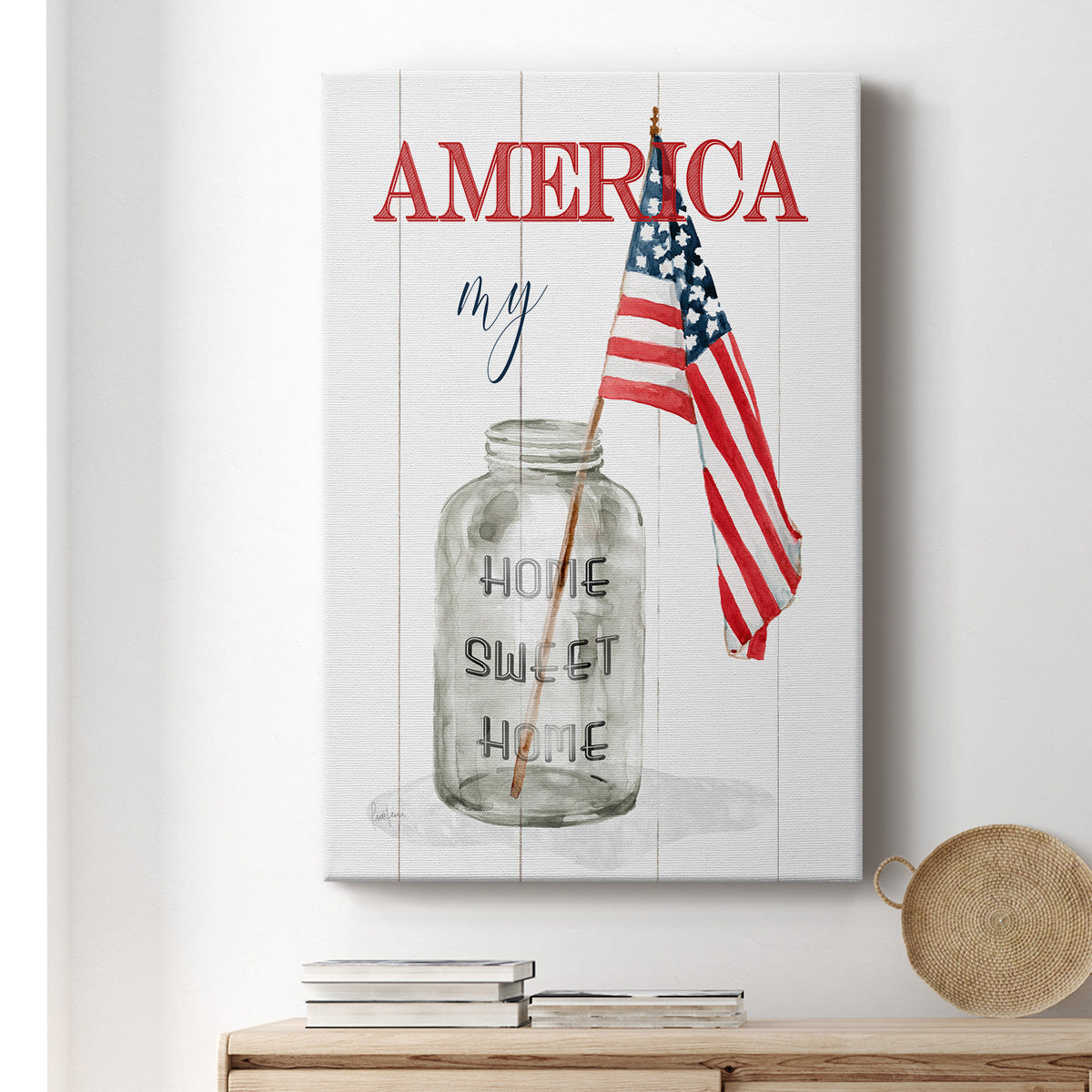 America My Home Sweet Home - Canvas Art Print