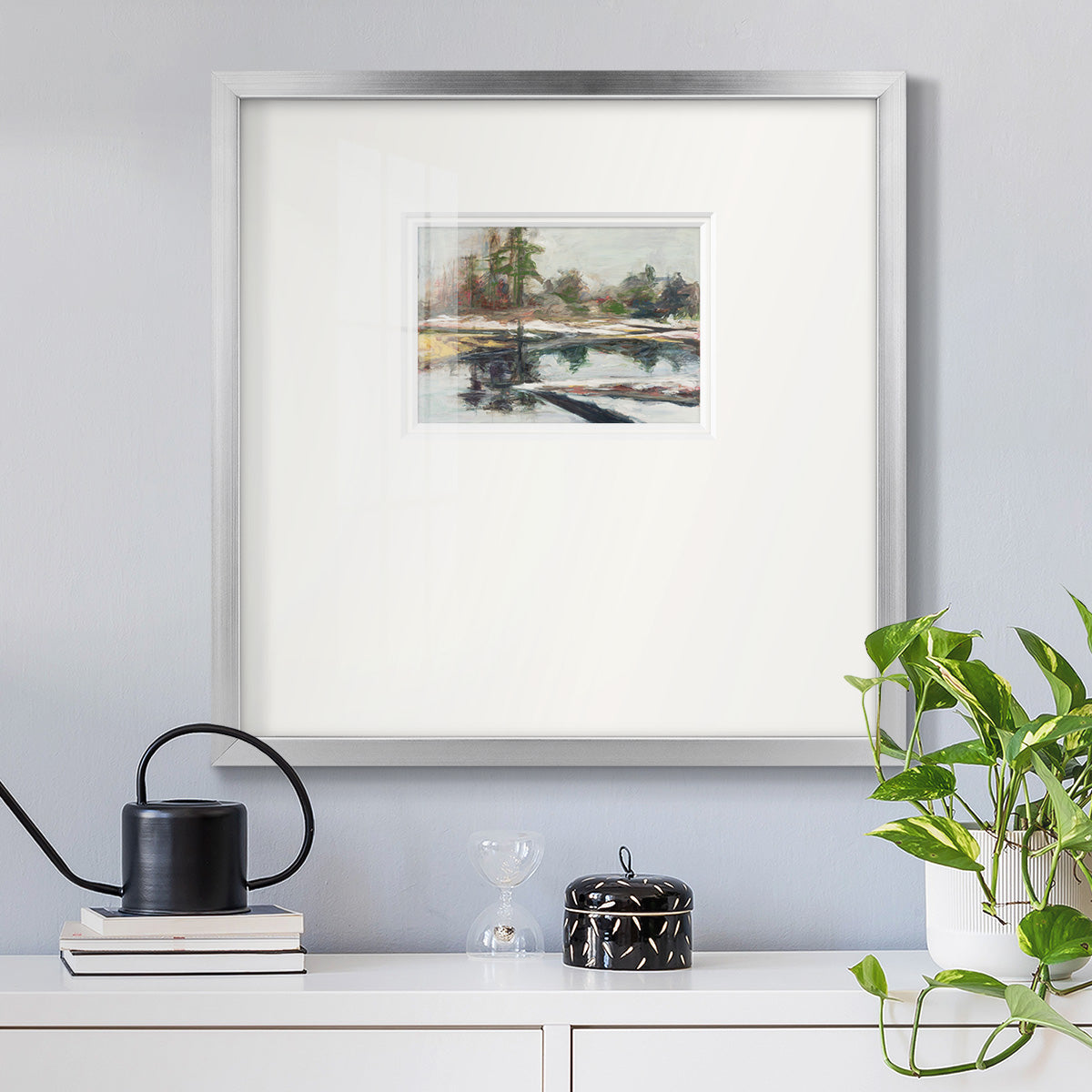 Quiet Reflection Premium Framed Print Double Matboard