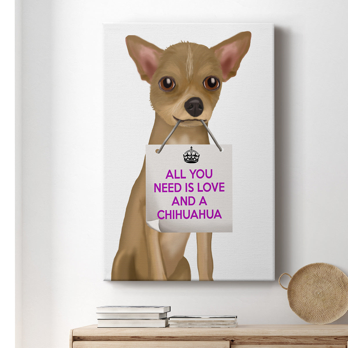 Love and Chihuahua Premium Gallery Wrapped Canvas - Ready to Hang