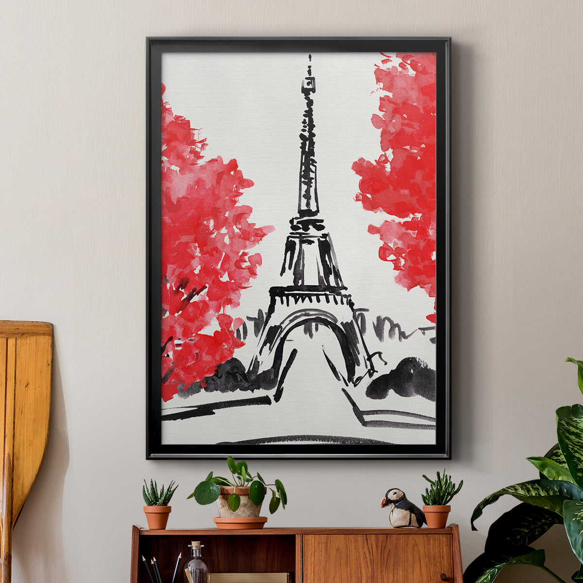Day in Paris I - Modern Framed Canvas Print