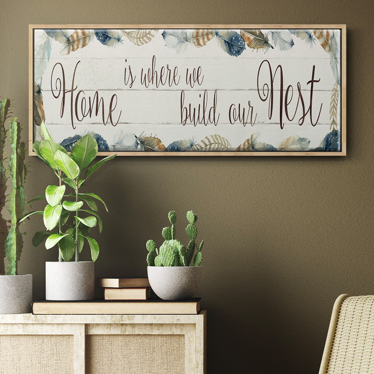 Home Nest - Floater Framed Canvas Print