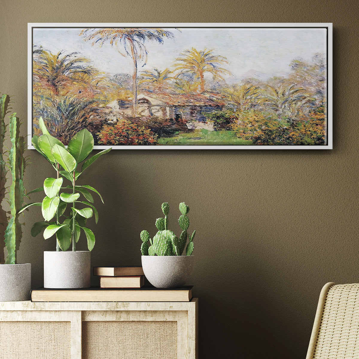 Small Country Farm in Bordighera, 1884 - Floater Framed Canvas Print