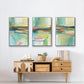 Radiant Horizon I - Framed Premium Gallery Wrapped Canvas L Frame 3 Piece Set - Ready to Hang