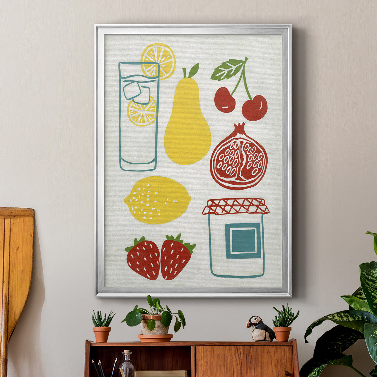 Sunday Picnic - Modern Framed Canvas Print