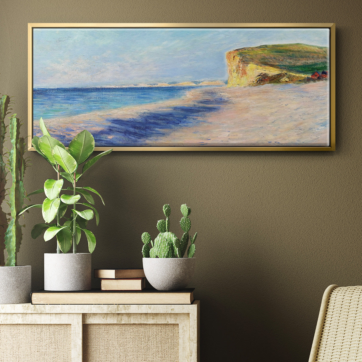 Pourville, Near Dieppe, 1882 - Floater Framed Canvas Print