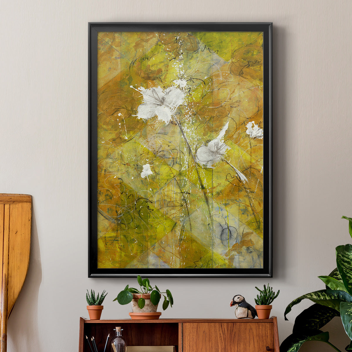 Beauty Amidst Chaos - Modern Framed Canvas Print