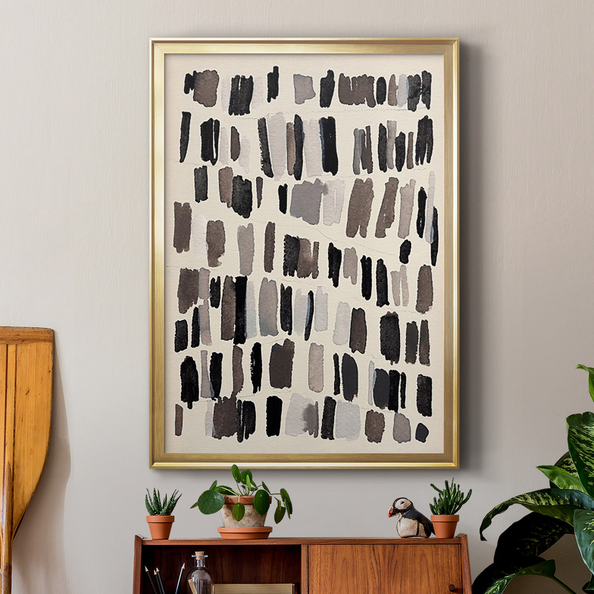 Chalk and Flint III - Modern Framed Canvas Print