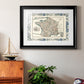 Bordered Map of France - Modern Framed Art Print