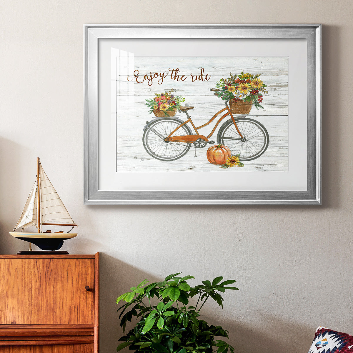 Harvest Bike - Modern Framed Art Print