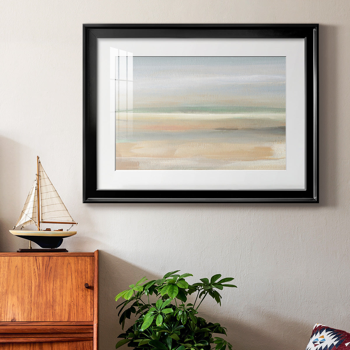 Soft Far Field Premium Framed Print - Ready to Hang