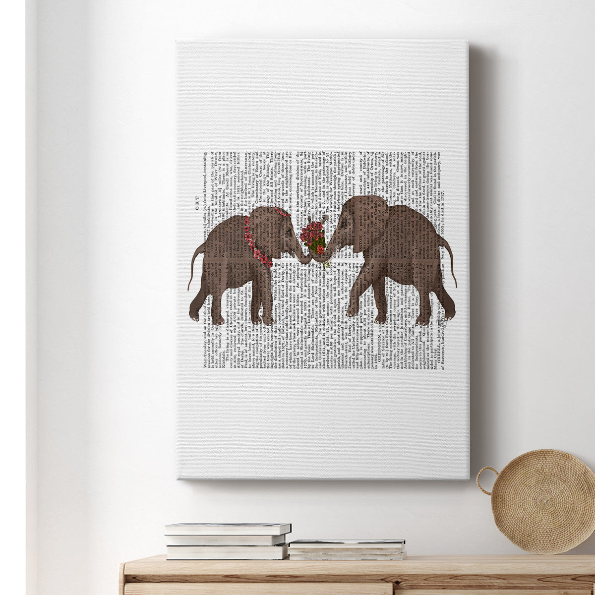 Elephant Bouquet, Landscape Premium Gallery Wrapped Canvas - Ready to Hang