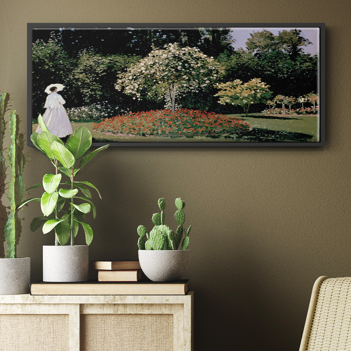 Jeanne Marguerite Lecadre in the Garden - Floater Framed Canvas Print