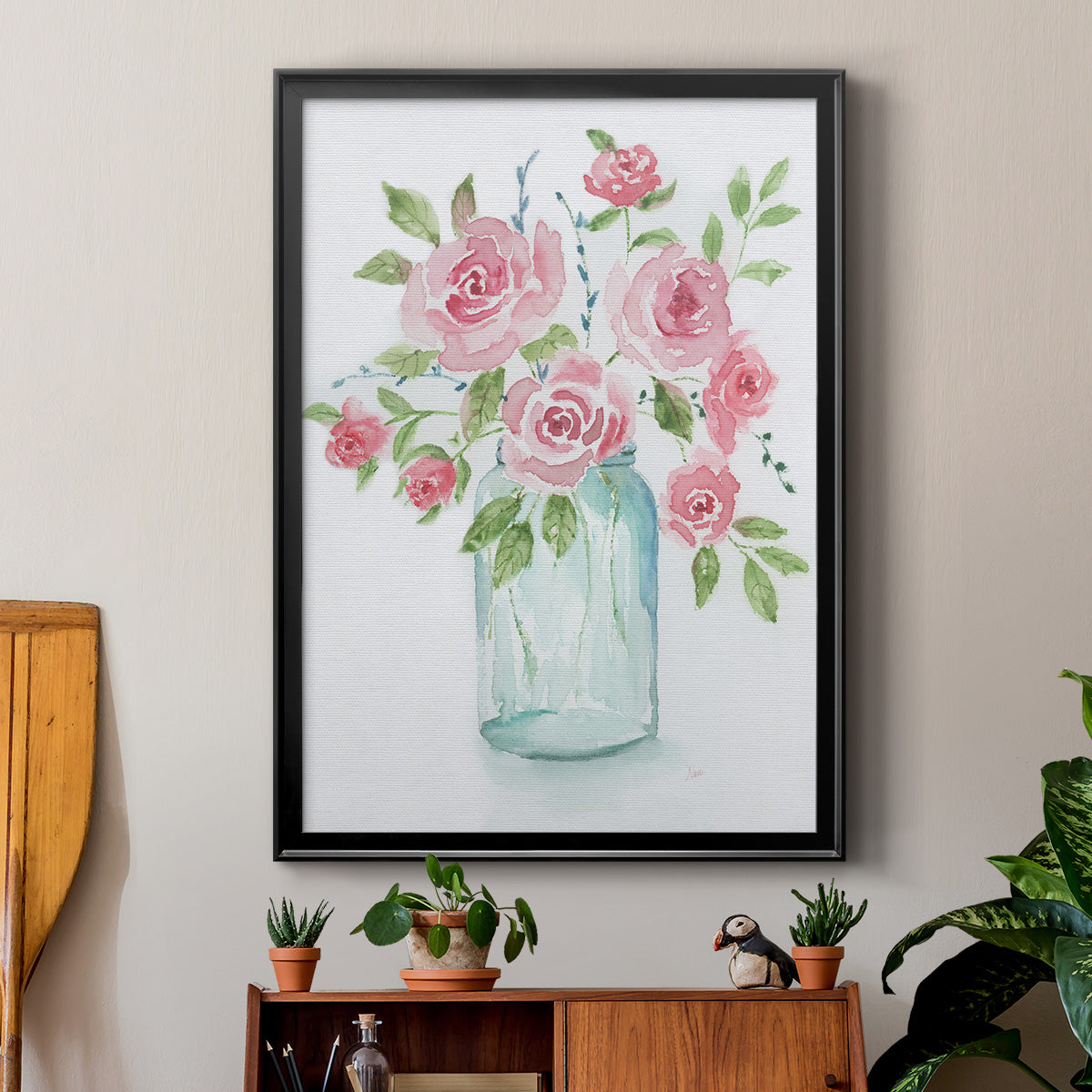 Adorable II - Modern Framed Canvas Print