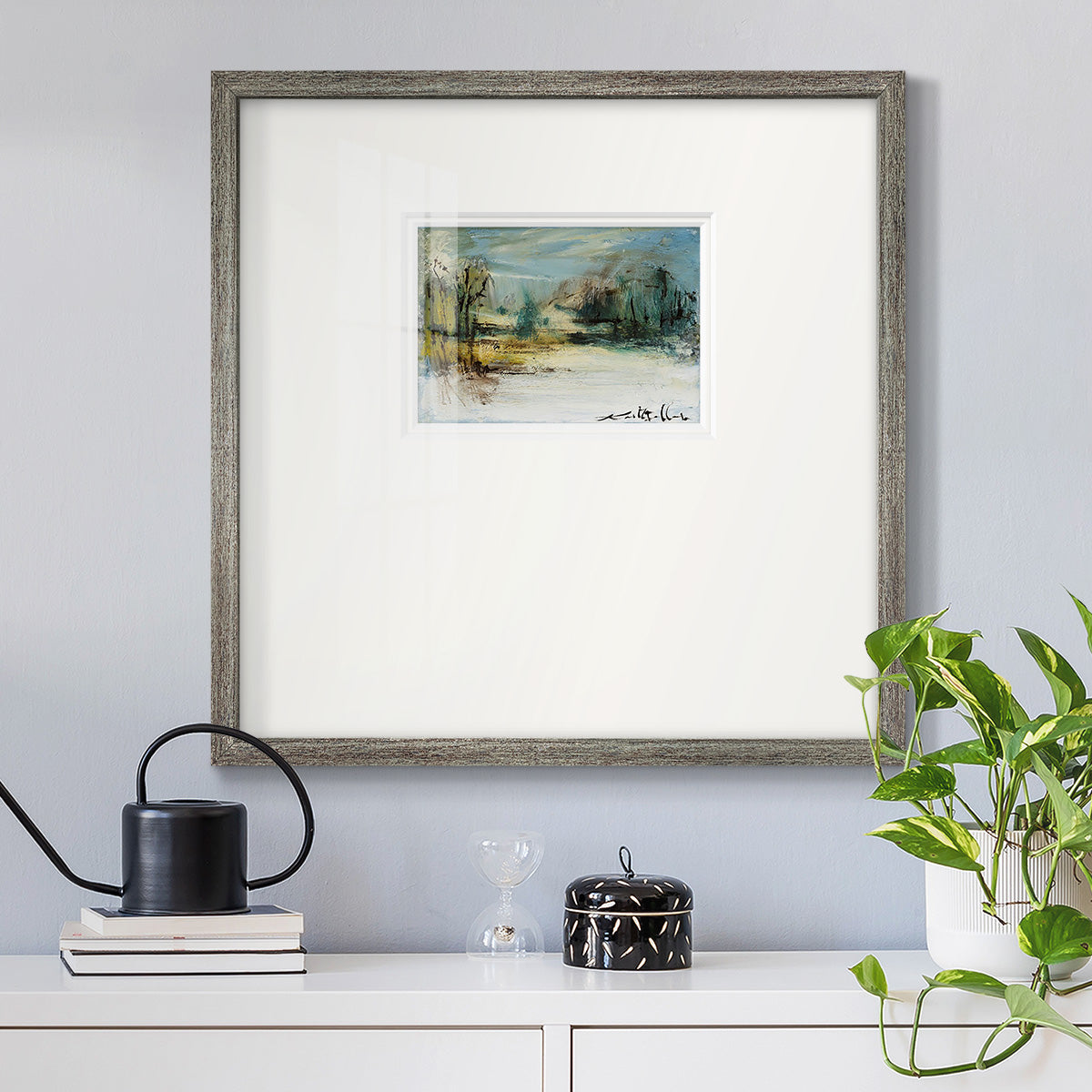 Wintery Horizon II Premium Framed Print Double Matboard