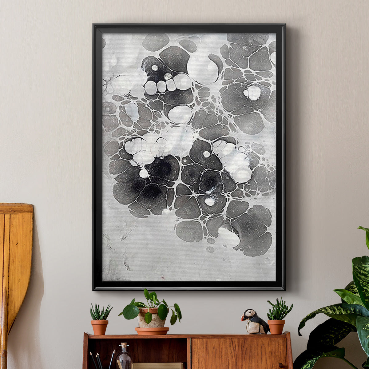 Marbling XIII - Modern Framed Canvas Print