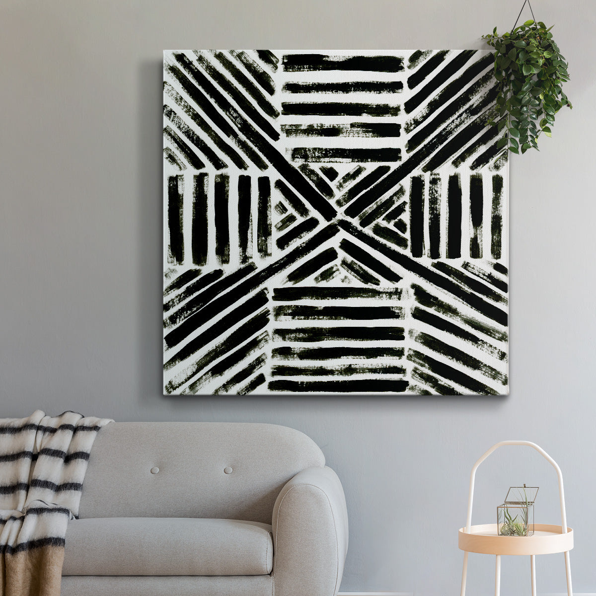 Concentric Ink III - Canvas Art Print