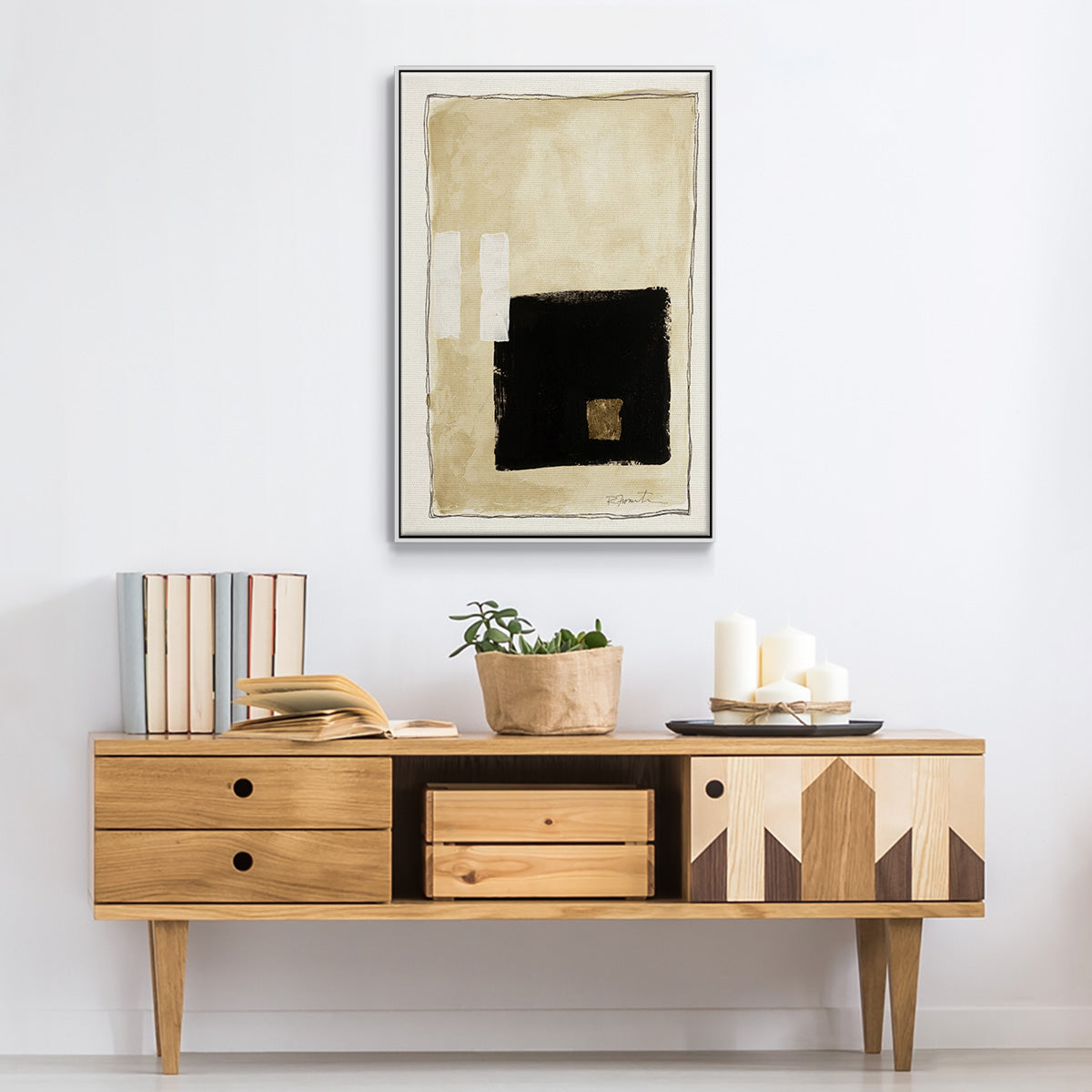 Inner Musing I - Floater Framed Canvas Print