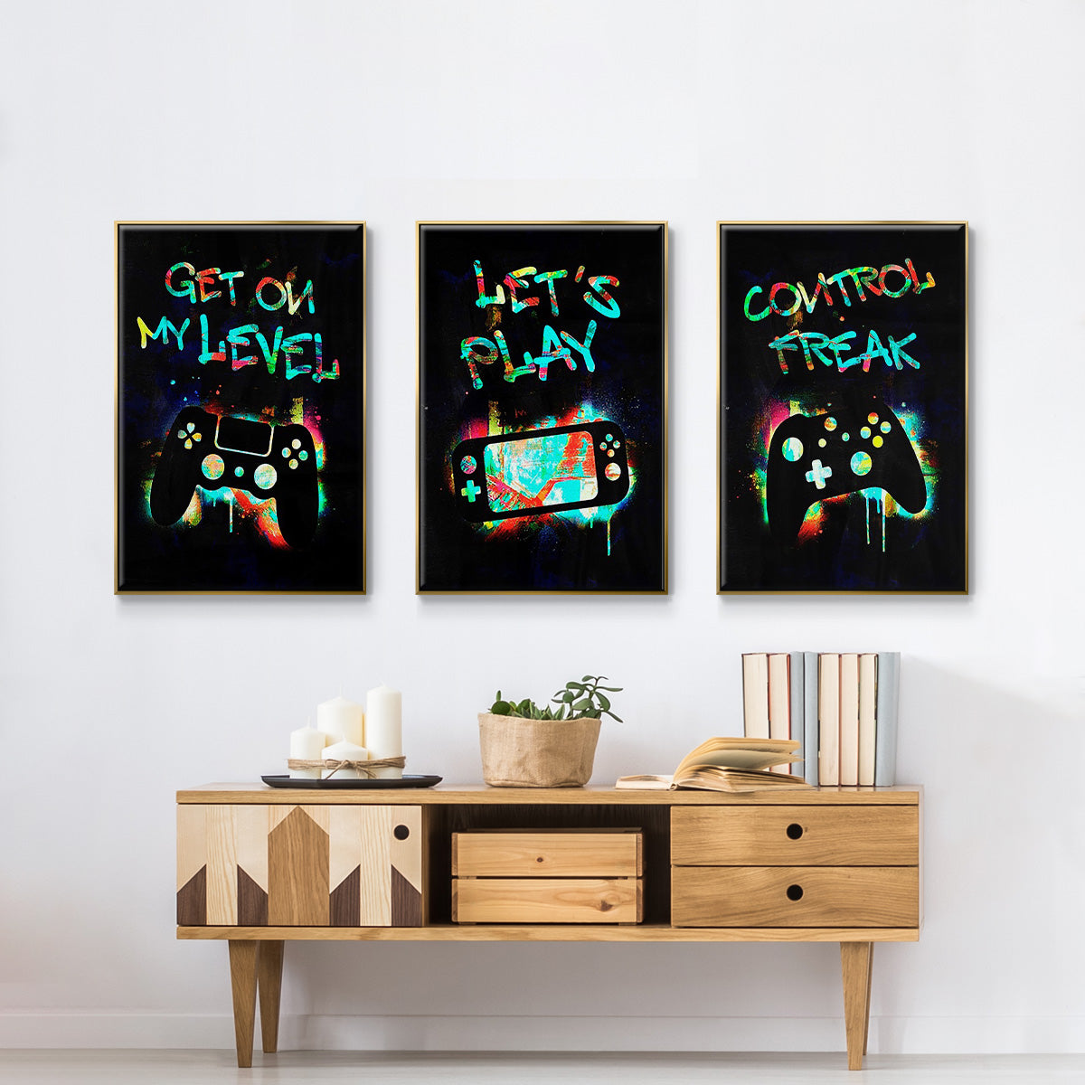 Gamer Tag I - Floater Framed Canvas Set