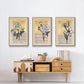 Floral Diary I - Framed Premium Gallery Wrapped Canvas L Frame 3 Piece Set - Ready to Hang